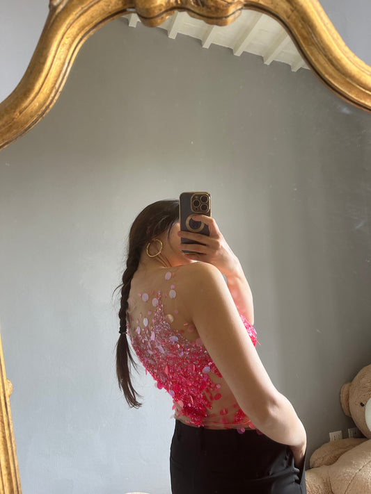 Canotta paillettes