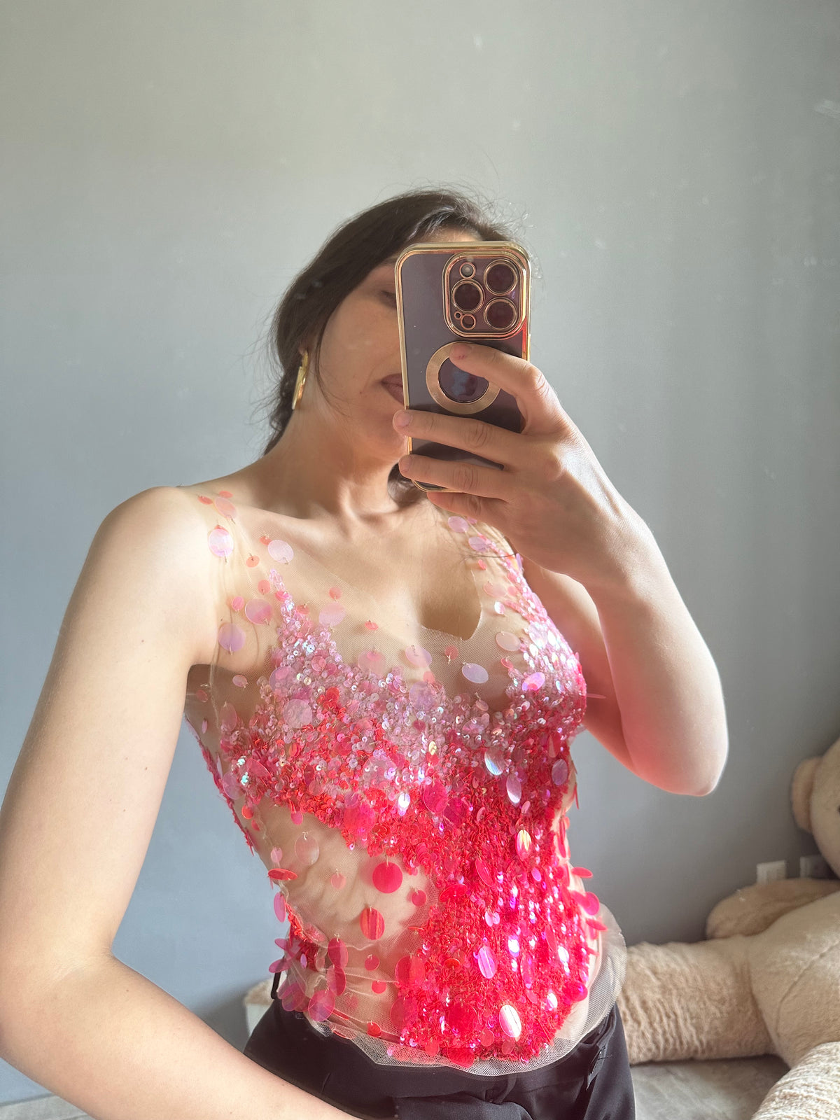 Canotta paillettes