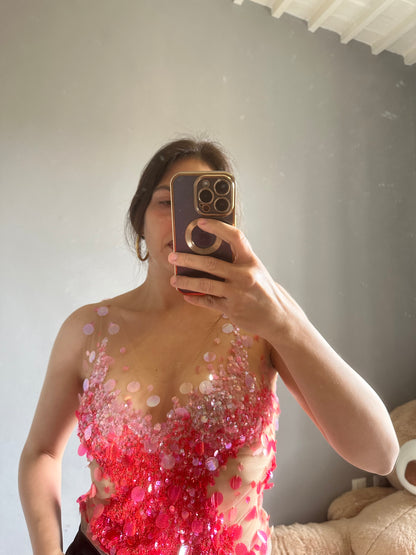 Canotta paillettes