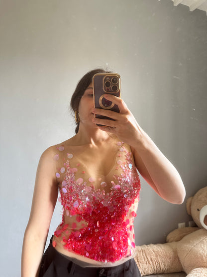 Canotta paillettes