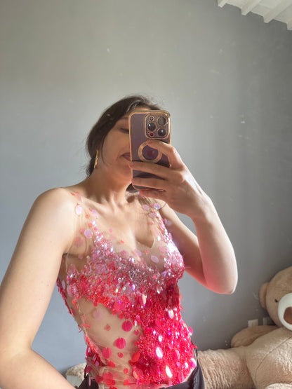 Canotta paillettes