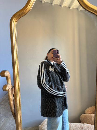 Blazer a puntini nastro bianco e nero